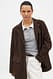 Medium Brown Oversize-Blazer aus Wildleder