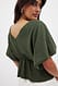 Offwhite drapiertes Peplum-Top