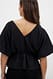 Offwhite drapiertes Peplum-Top