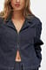 Rinse Wash Nadelstreifenes Denim-Hemd
