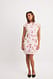 Blue Flower Print Plissiertes Minikleid