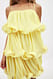 White Bedrucktes Minikleid mit Volant
