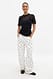 Flower Print bedruckte gerade Jeans mit mittlerer Taille