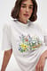 Fruit Print Oversize-T-Shirt mit Rundhalsausschnitt und Print