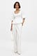 Off White Bluse mit Puffärmeln