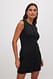 Stripe Punto-Mini-Kleid mit Knöpfen