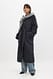 Dark Brown Oversized Raglan Sleeve Wool Blend Coat