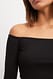 Black Schulterfreies Ripp-Top