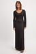 Dark Grey Geripptes Maxikleid mit Rüschen