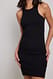 Black Geripptes Minikleid