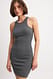 Black Geripptes Minikleid