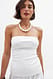 White geripptes Tube-Top