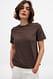 Dusty Yellow Rundhals T-Shirt aus Baumwolle