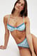 Small Blue Flowers Bikini-BH mit Rüschendetail