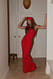 Red Ärmelloses Maxikleid aus Jersey