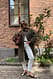 Khaki Trenchcoat mit Kontrastkragen