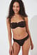 Brown String mit Satindetail