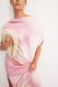 Pink Print Drapiertes Satin-Top