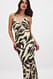 Zebra Slipkleid aus Satin