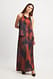 Orange Ombre Satin-Slip Maxirock