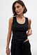 Black Geripptes Tank-Top mit Rundhalsausschnitt