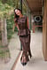 Dark Brown Midirock aus Satin mit Nahtdetail