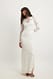 White Durchscheinendes Maxikleid