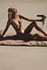 Beige muschelförmiges Bikini-Oberteil