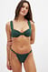 Dark Blue Hochgeschnittenes Bikini-Höschen mit Drapierung
