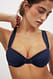 Dusty Green Drapierter glänzender Bikini-BH mit breiten Trägern