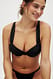 Dusty Green Drapierter glänzender Bikini-BH mit breiten Trägern