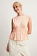 Dusty Rose Ärmelloses Jersey-Oberteil
