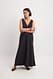 Black Sleeveless V Neck Cotton Maxi Dress