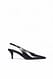 Black Slingback-Pumps mit schmaler Zehenpartie