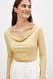 Dusty Yellow Soft Line drapiertes Oberteil