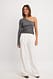 Dark Grey Soft Line Tie Top