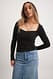 Black Weiches Langarmshirt