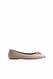Taupe Ballerinas mit quadratischer Spitze