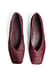 Burgundy Ballerinas aus Leder mit eckiger Zehenpartie