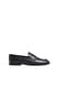 Snake Leder-Slipper mit eckiger Zehenpartie