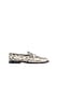 Snake Leder-Slipper mit eckiger Zehenpartie