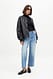 Light Blue Hochgeschnittene Cropped-Jeans
