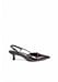 Black Slingback-Pumps mit Riemen