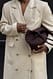 Black Zweireihiger Trenchcoat
