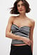 Stripe Tube-Top mit gestreiftem Twist-Detail