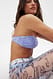Light Blue strukturiertes Bandeau-Bikini-Oberteil