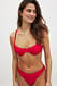 Red strukturierter hochgeschnittener Bikinihose