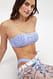 Light Blue strukturiertes Bikini-Höschen mit hohem Bein