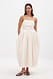 Offwhite strukturiertes Maxikleid