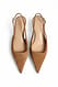 Tan Slingback-Pumps aus Wildleder